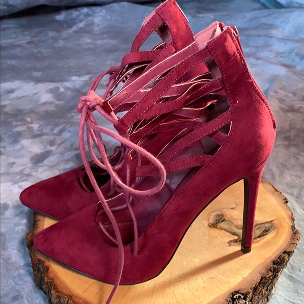 π₯³ Host Pick π₯³ - Charlotte Russe Stella Zip Back Heels Women size 8 - Picture 9 of 16